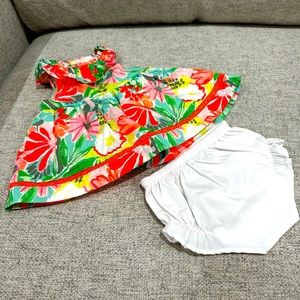 Cat & Jack flowered dress and diaper‎ cover